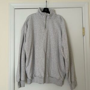 Brandy Melville Quarter Zip Sweatshirt - Gray